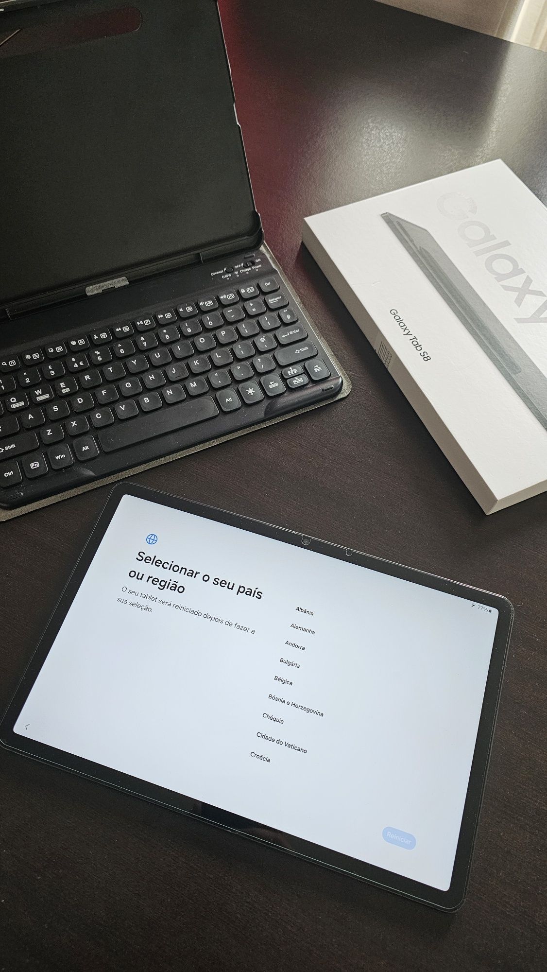 Samsung Tab S8 + Capa com Teclado e película