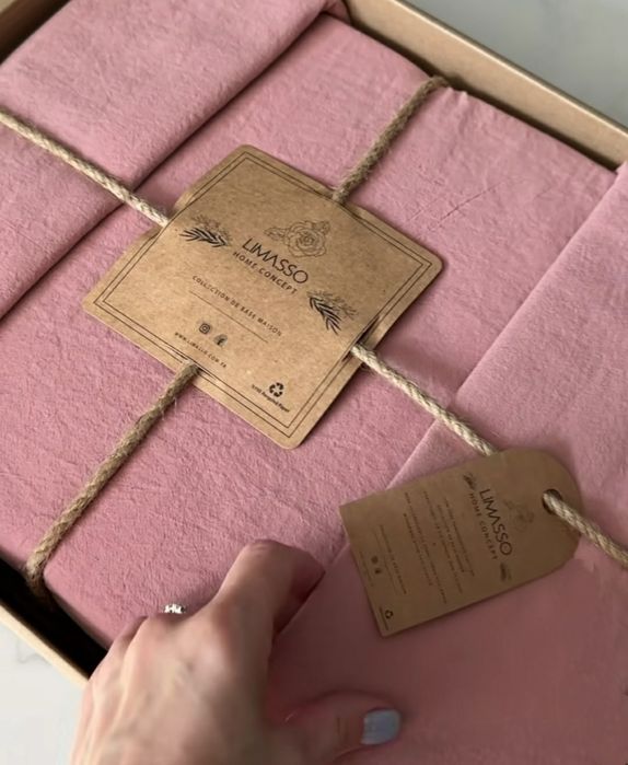 Постільна білизна ,варена бавовна , колір пильна троянда