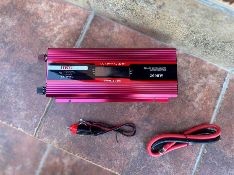 Преобразователь тока 12 220 2000ватт c дисплеем‼️ Инвертор. Інвертор.