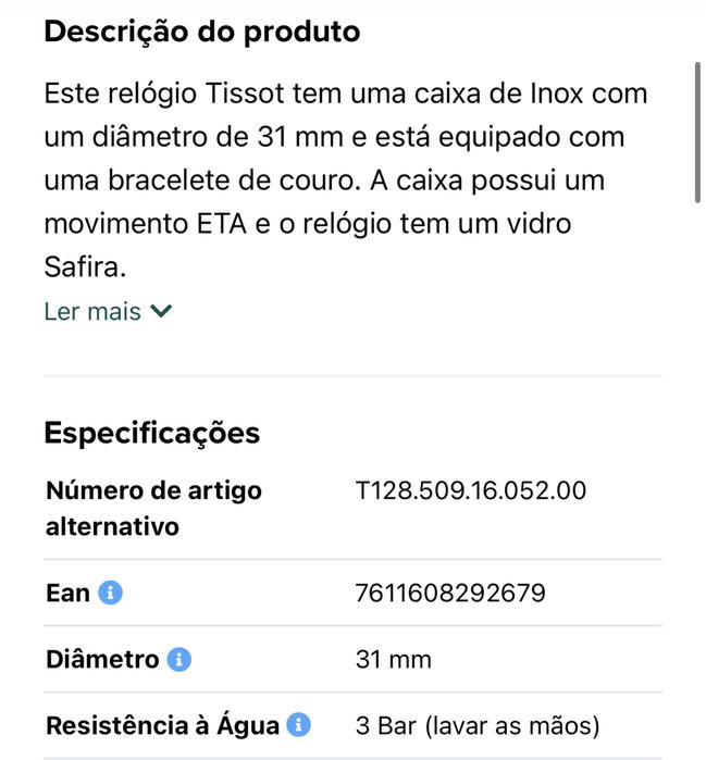 Relogio Tissot Porto