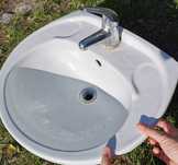 Umywalka ceramiczna+bateria
