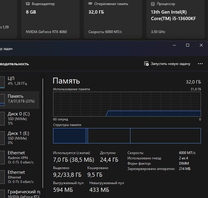 ОЗП Corsair DDR5 32GB (2x16GB) 5600Mhz Vengeance Black