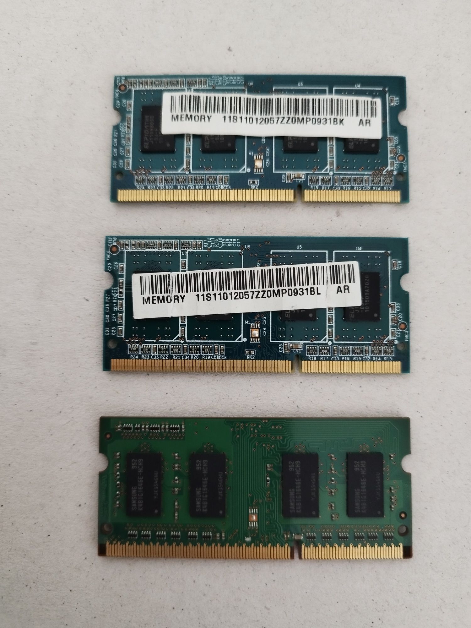 ddr3 so-dimm 3Gb, Ramaxel 1Gbx2, Samsung 1Gbx1