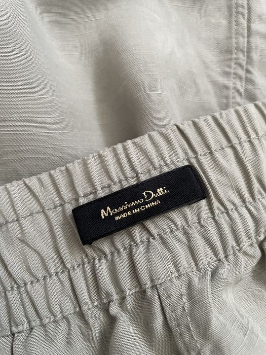 Massimo Dutti midi spodnica z kieszeniami len lyocel L