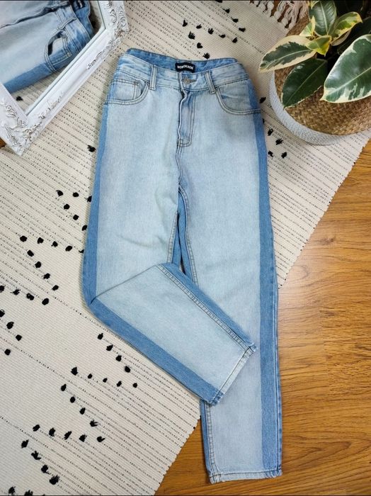 Джинсы мом из комбинированной джинсы