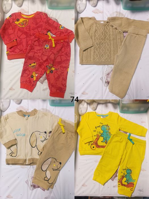 Mega paka ubranek dla chłopca jesień/zima 68/74 56szt