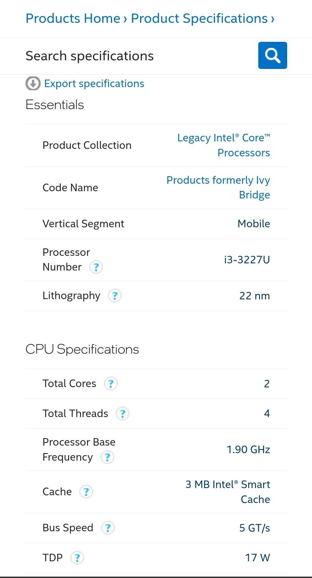 Intel i3 3227U (processador p/ portátil)