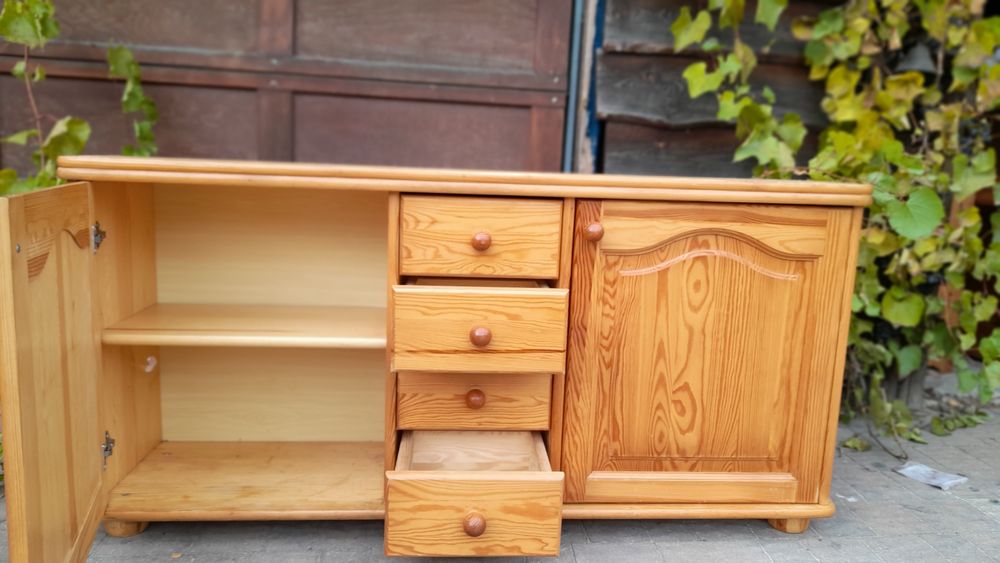 Stylowa komoda sosnowa- naturalne drewno, solidne wykonanie!