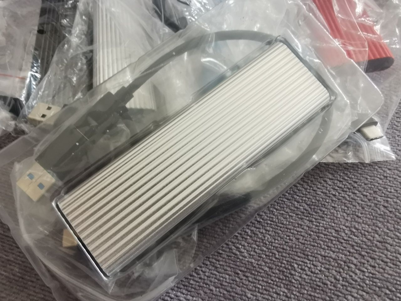Nowa obudowa dysku NVMe, SSD NVME SATA M2 USB-C