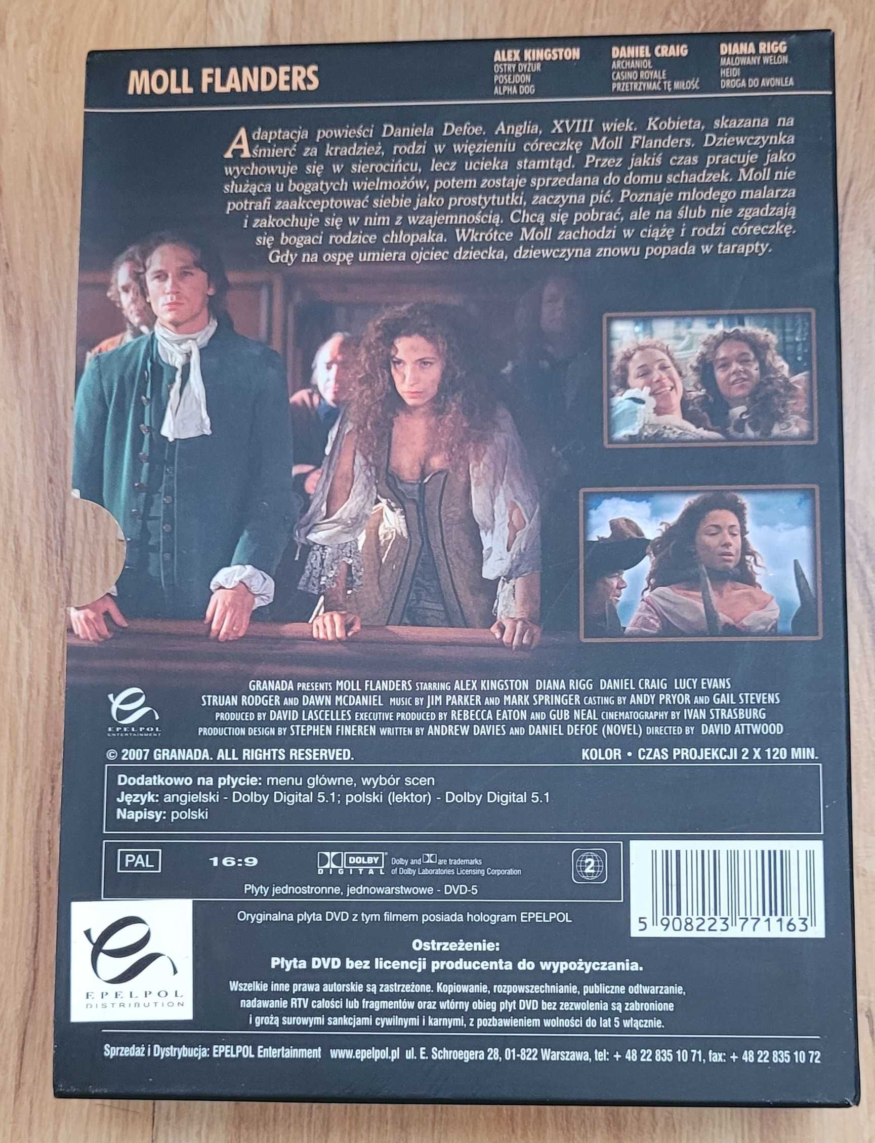 Film Burzliwe życie  Moll Flanders - płyta DVD