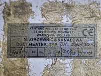 Nagrzewnica kanałowa 3kW, fi 200