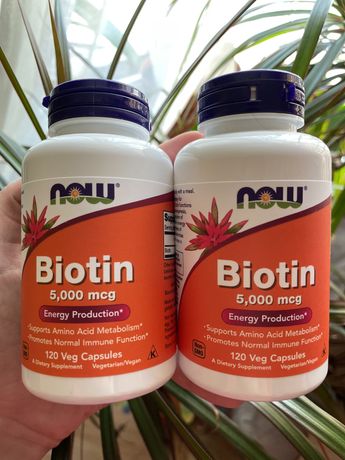 Biotin now биотин витамины 5000 120капс iherb