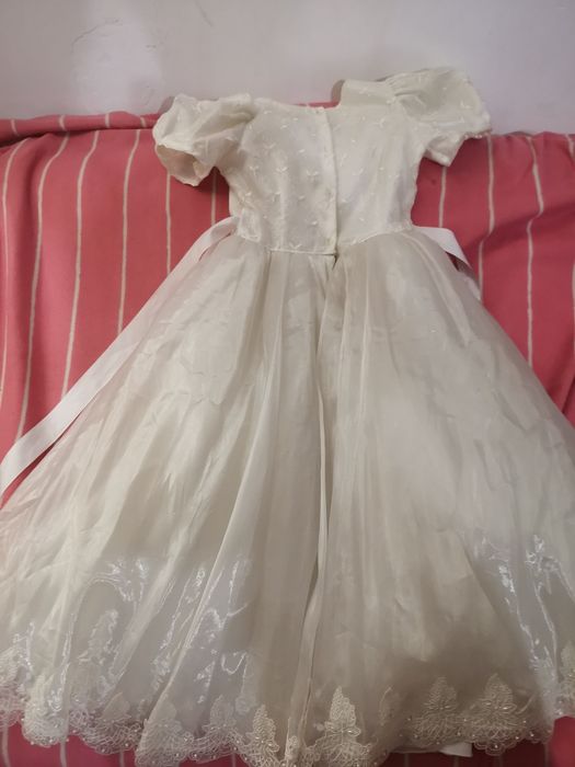 Sukienka balowa, ślubna dziewczęca, biala
