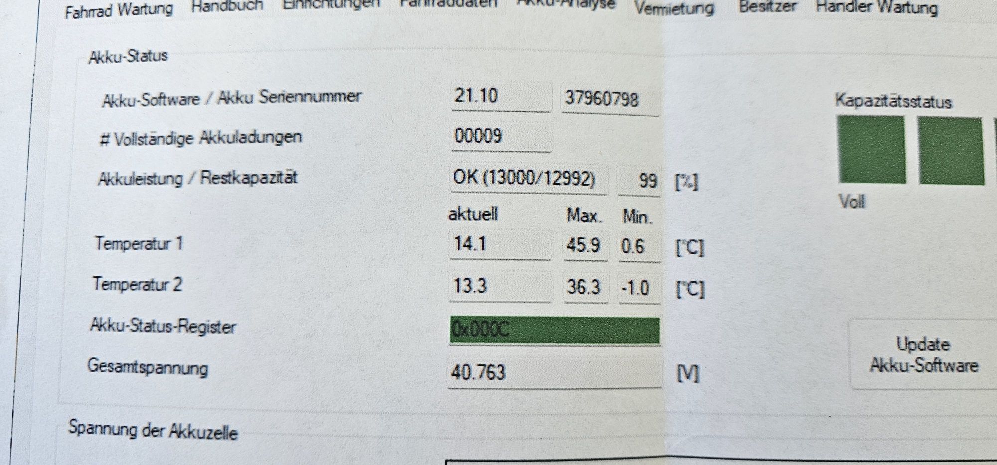 Bateria Gazelle Innergy 9 Ładowań. Jak Nowa.
