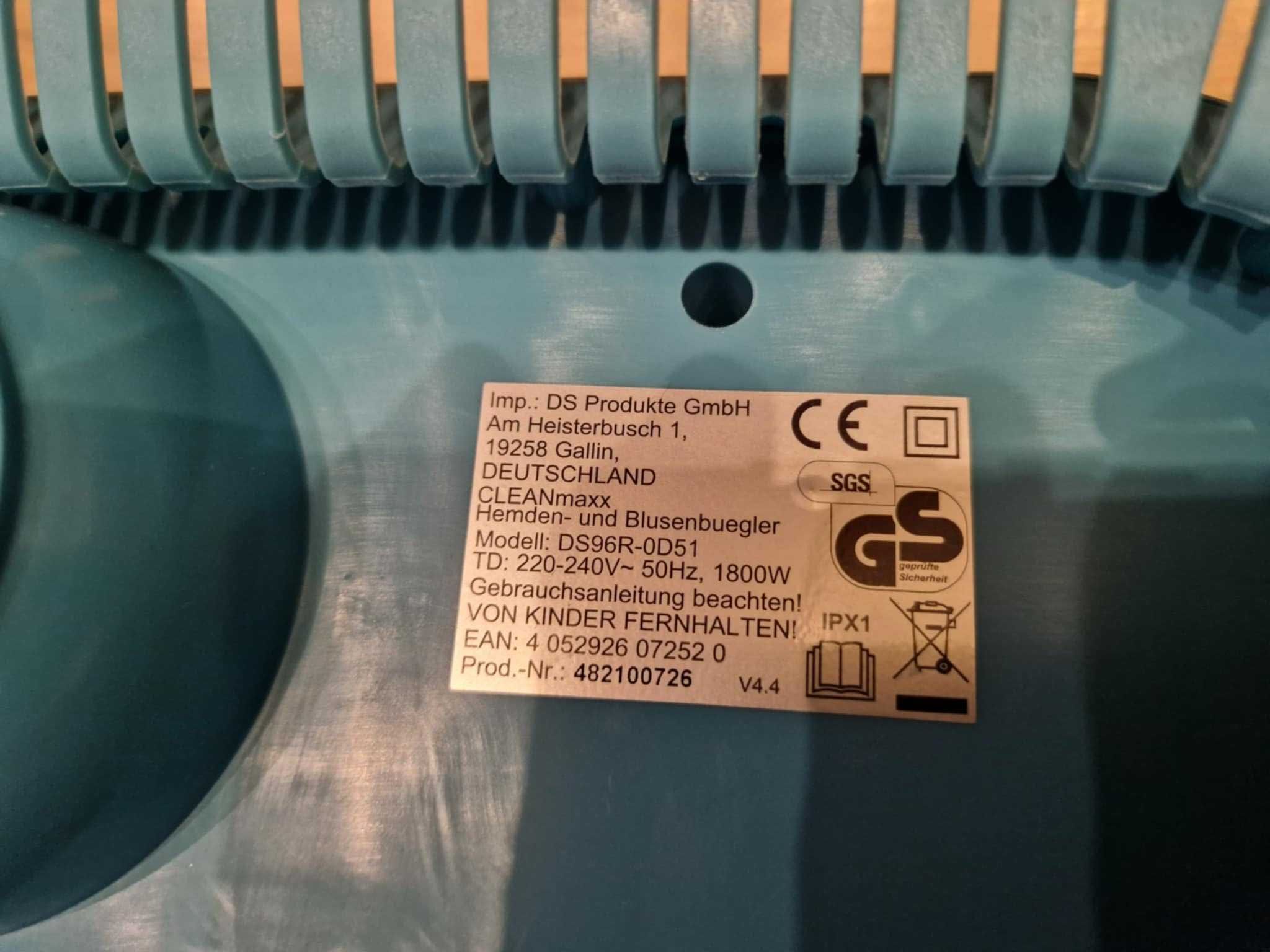 cleanmaxx suszarka żelazko prasowalnica do suszenia i prasowania ubrań