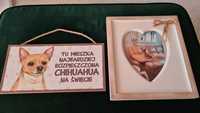 Chihuahua tabliczka plus ramka na zdjecie