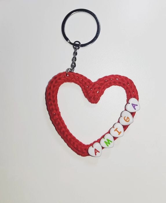 Porta-chaves em tricotin
