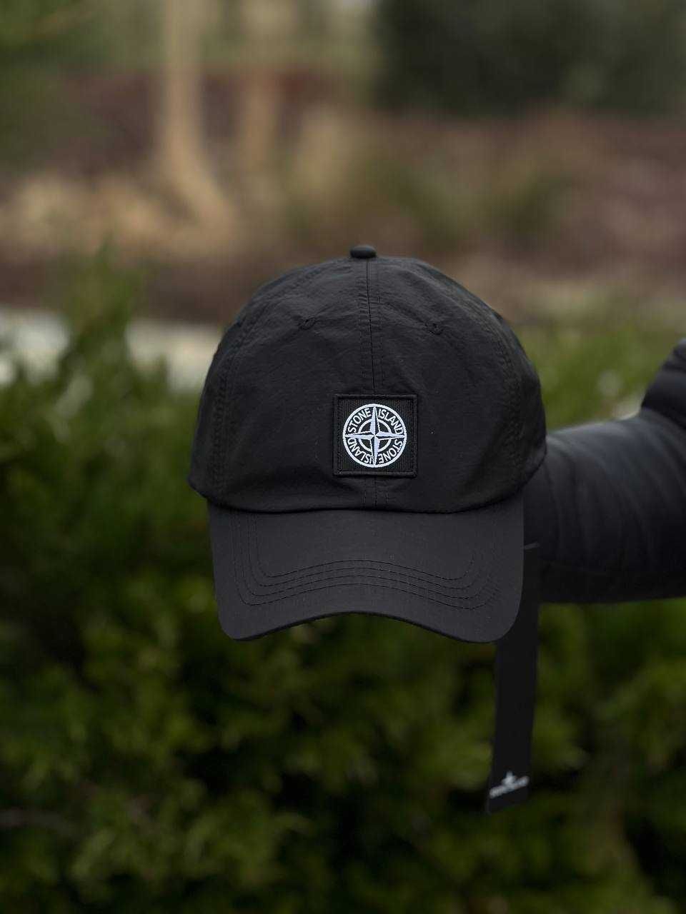 Кепка Stone Island нейлон — чёрная
