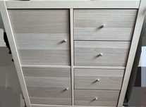 Ikea Kallax 2×2 dąb bielony +wkłady