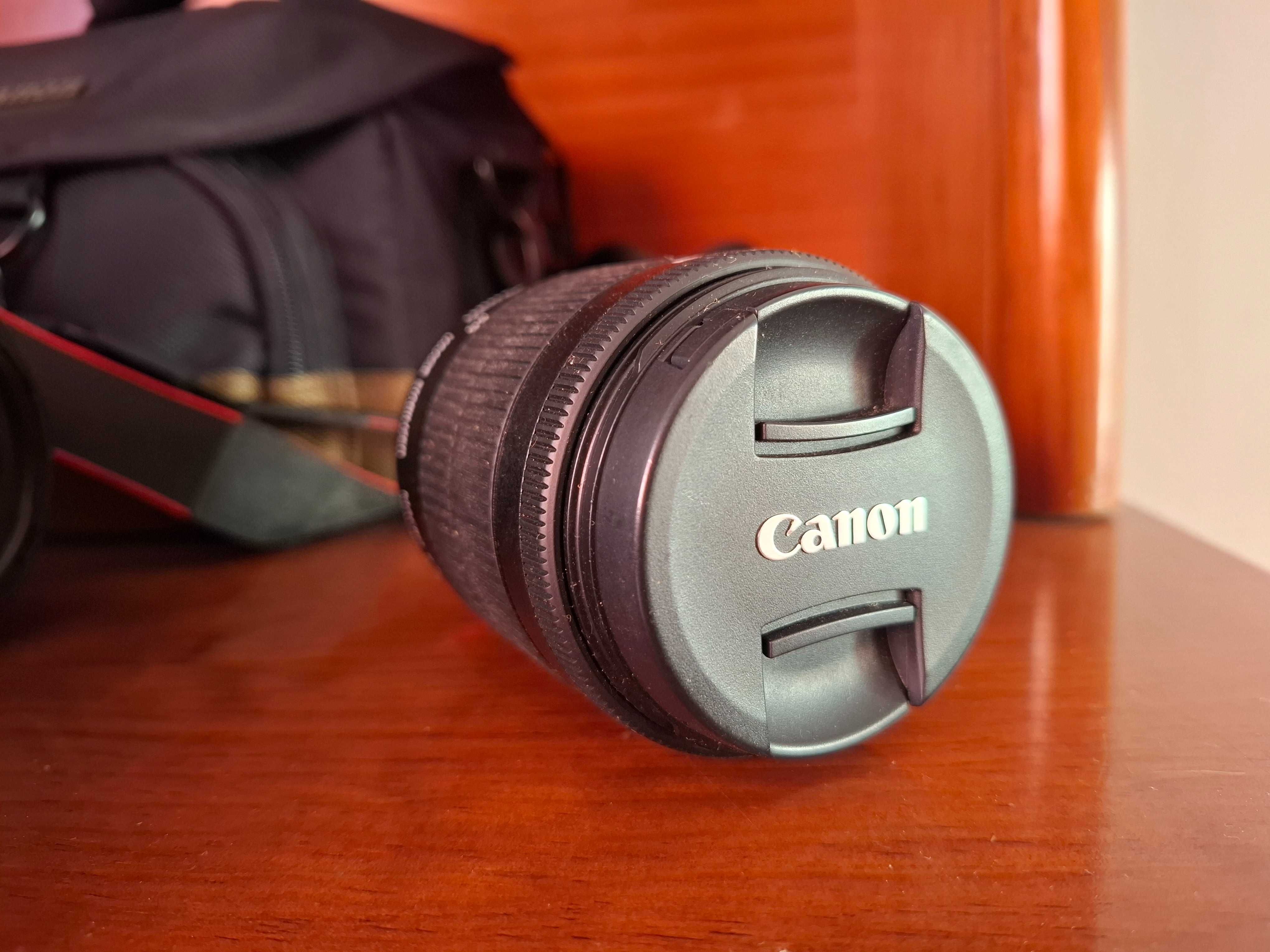 Canon eos 100d + objetiva 18-55mm + bolsa e carregador