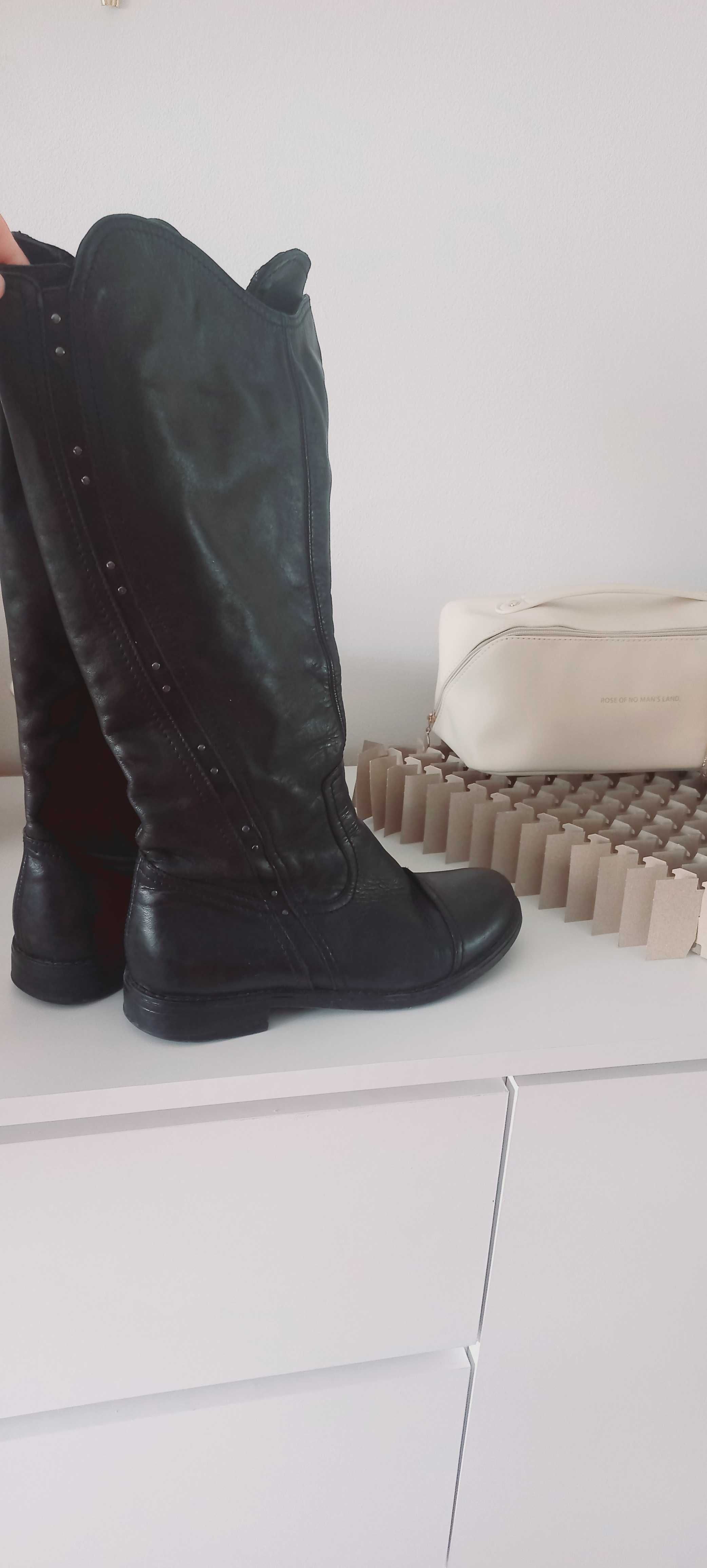 Buty zimowe skórzane 37