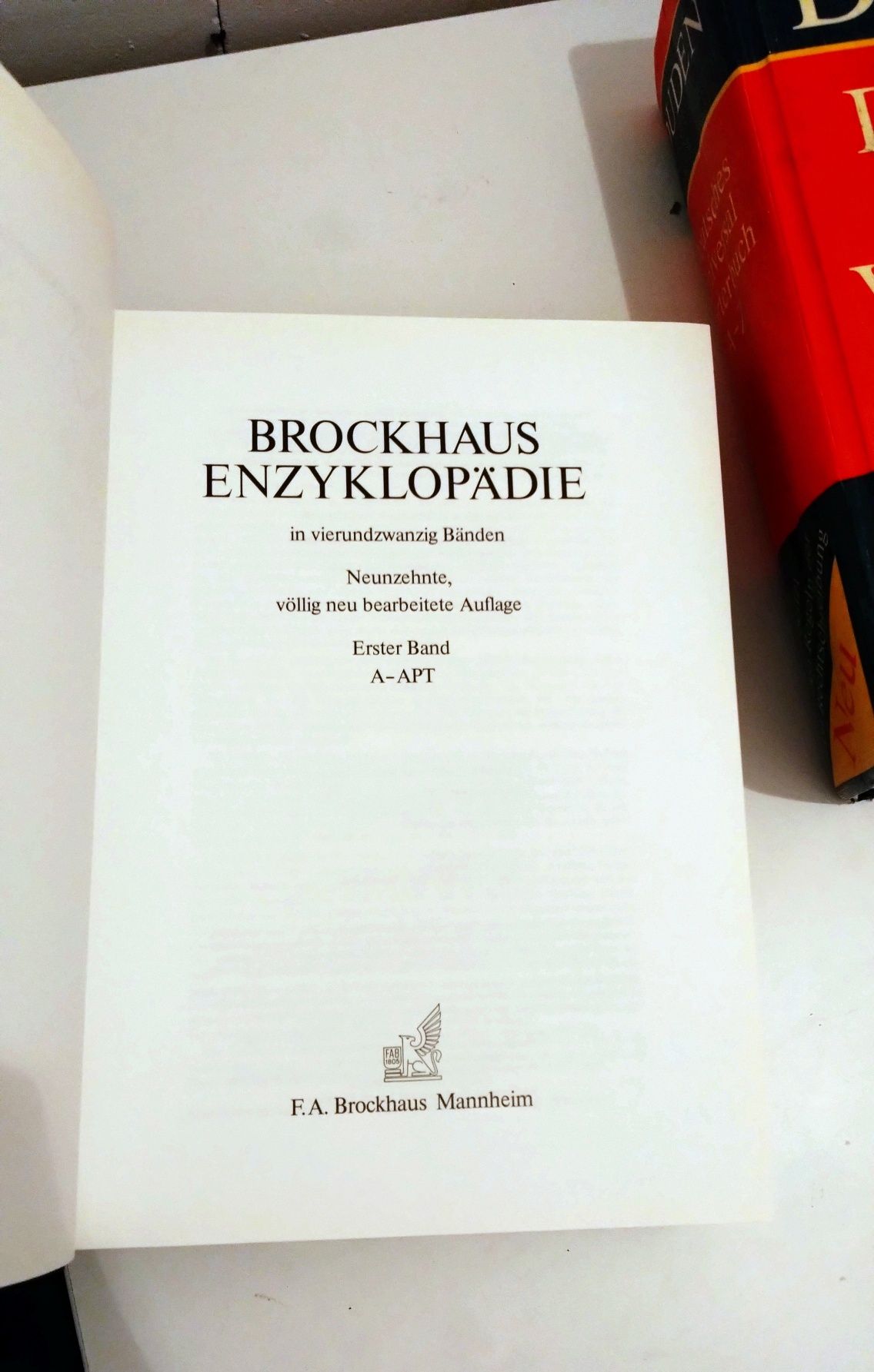 Zestaw Encyklopedia Brockhaus 12 tomów Niemiecki skórzana oprawa