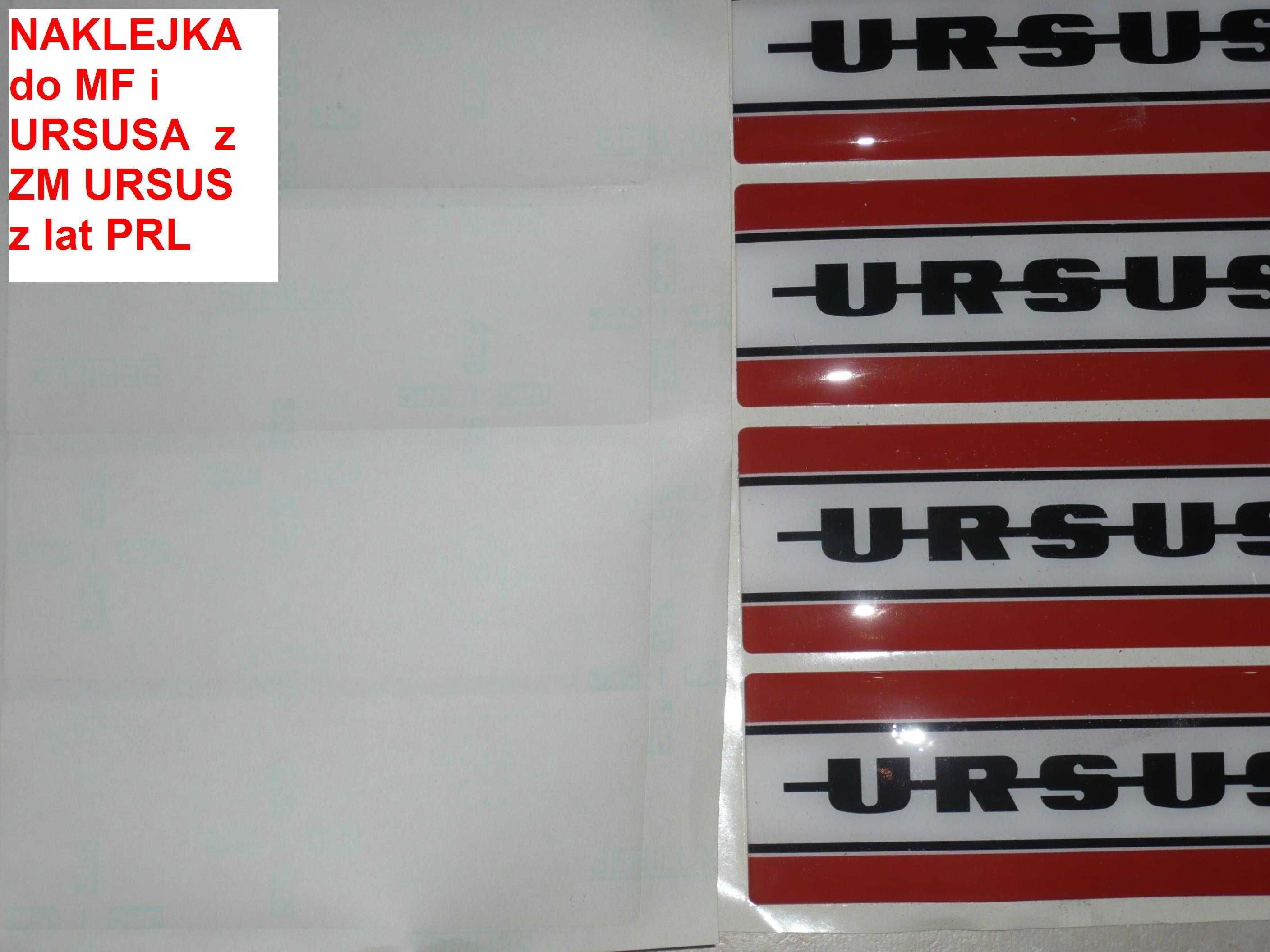 Naklejka żelowa URSUS 170mmx60mm PRL oryginał zabytek