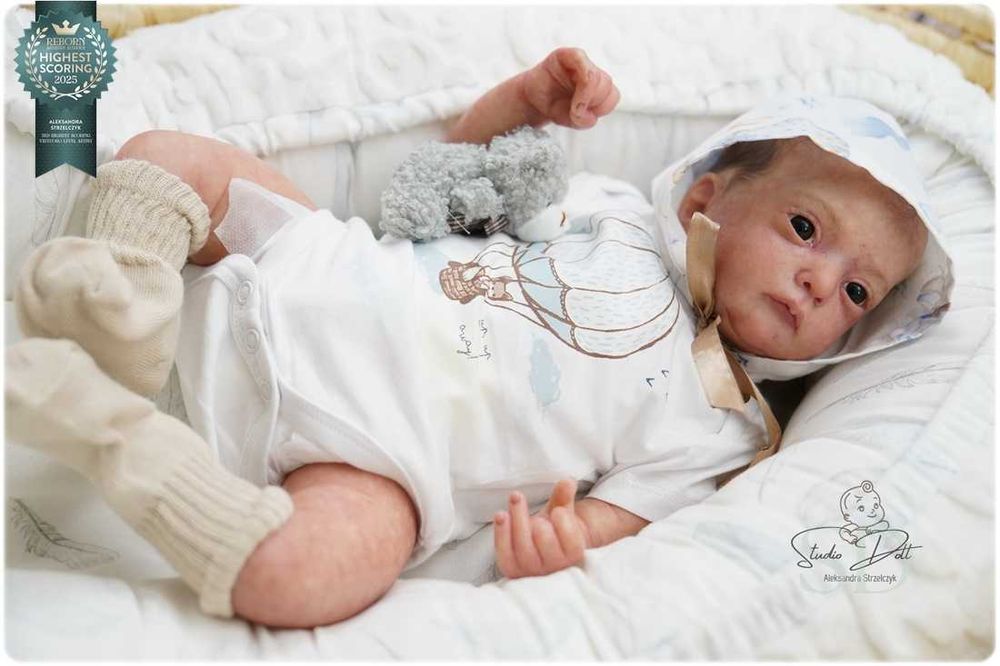Studio Doll reborn doll - Ana Gudrun Legler prawdziwy reborn 3D skóra