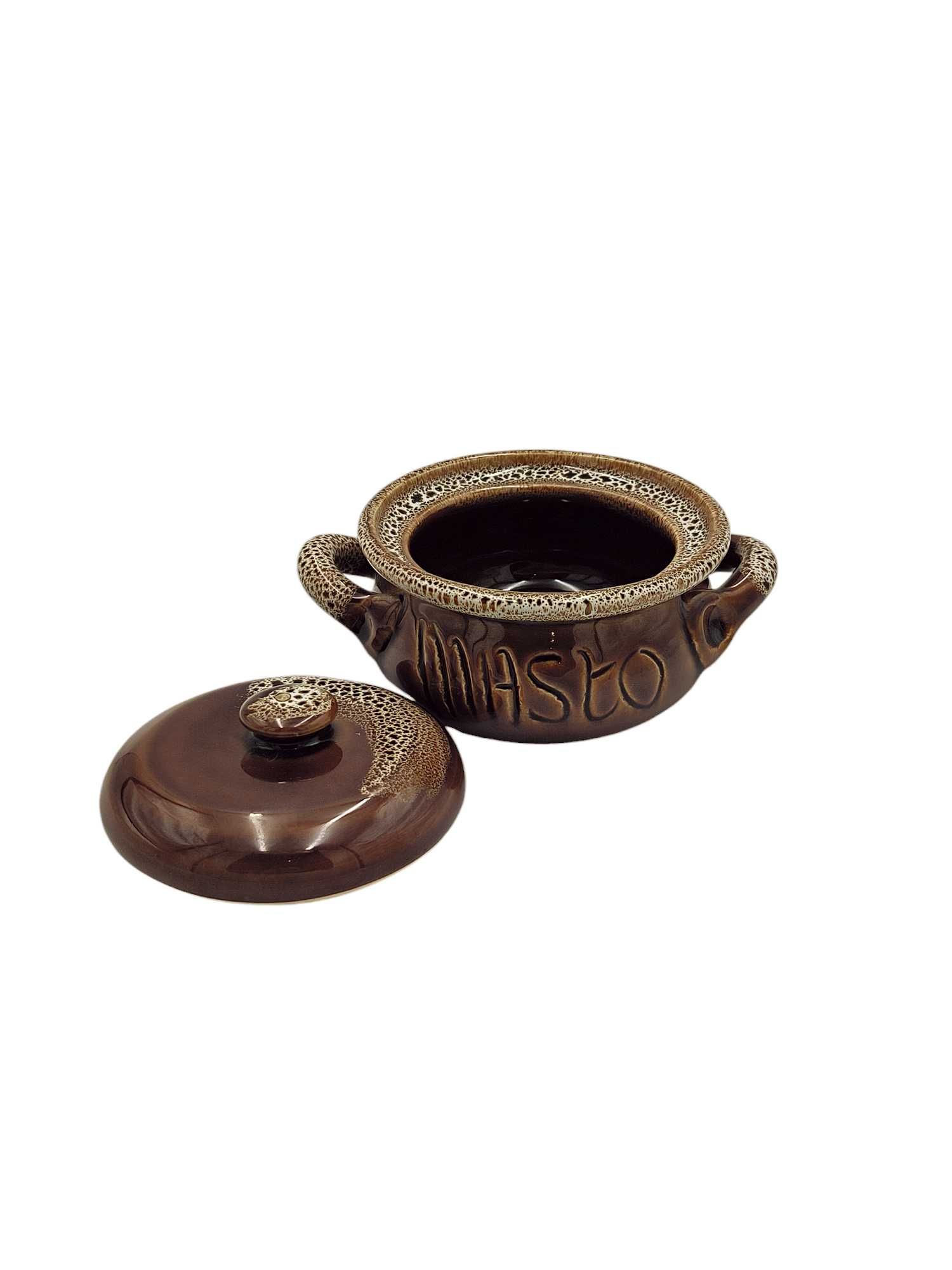 Gliniany Pojemnik na Masło 400 ml Ceramiczny Pojemnik na Masło
