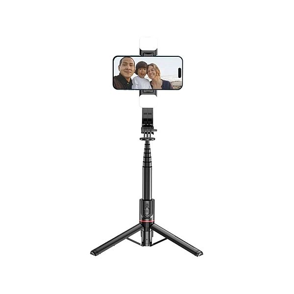 Tech-Protect L05S Wireless Selfie Stick Tripod & Led Light Black