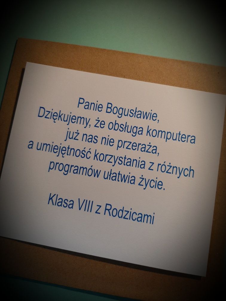 Podziękowania informatyka, koniec roku,personalizowane,