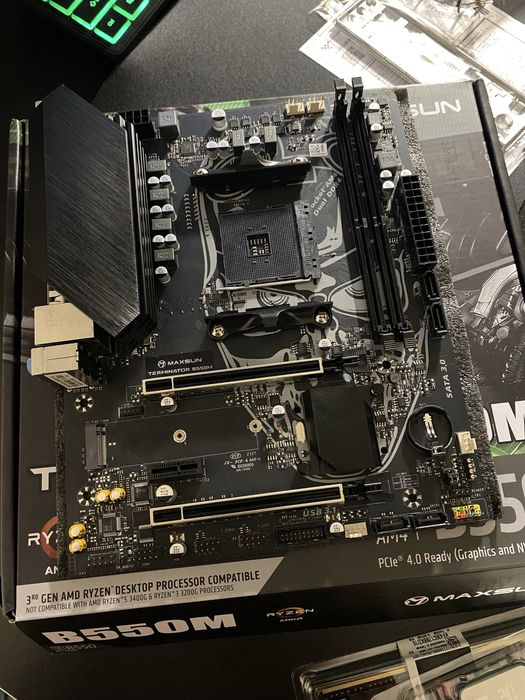 Материнська плата AM4 MaxSun B550M Terminator. Ідеальний стан