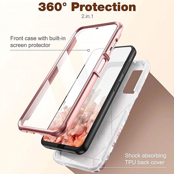 Etui z Szybką Velar Braders do Samsung Galaxy A14/4g / 5g Marble