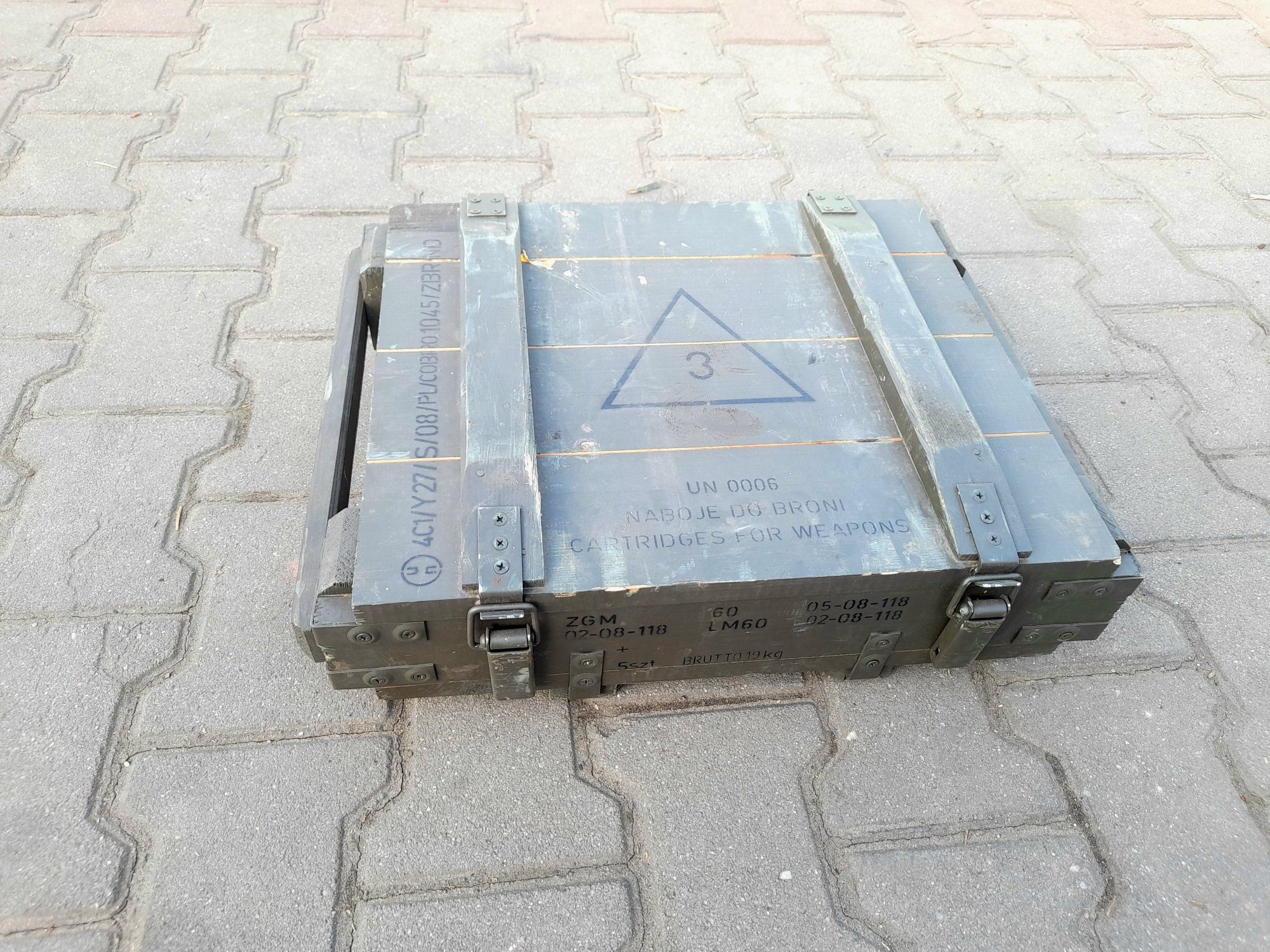 Skrzynka drewniana wojskowa moździerz