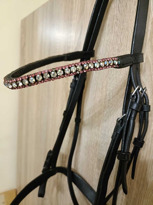 Ogłowie FULL czarne piękny naczółek