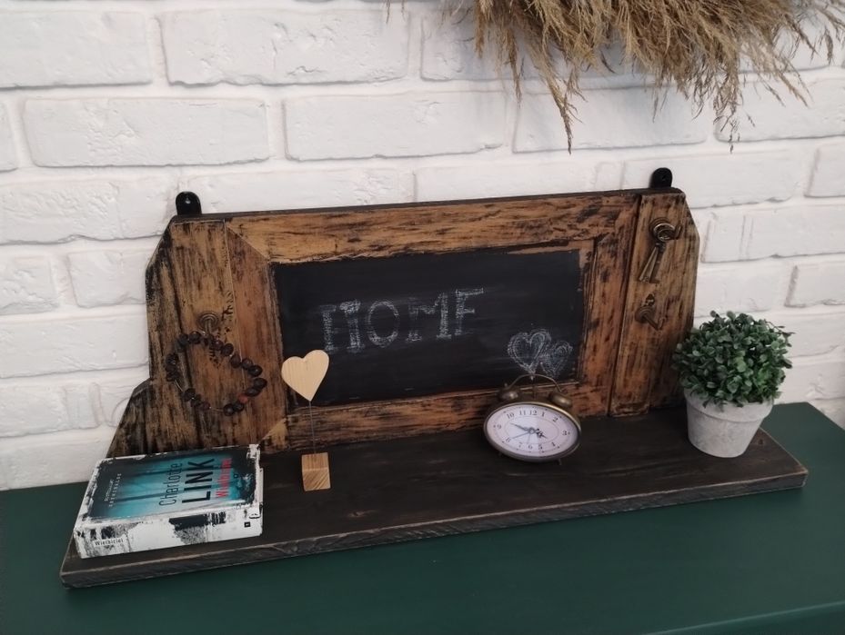 Antyczna półka drewno