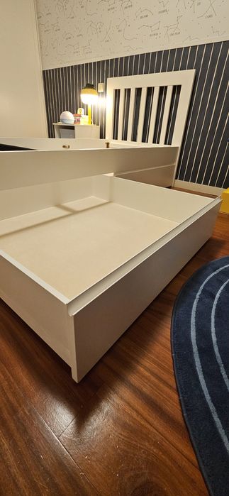 Cama Solteiro / Individual 90 cm lacada branco