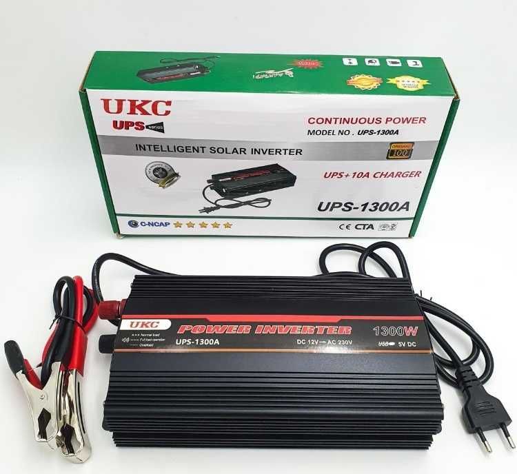 АКЦИЯ! Преобразователь тока 12V-220V 1300W c подзарядкой. Инвертор.