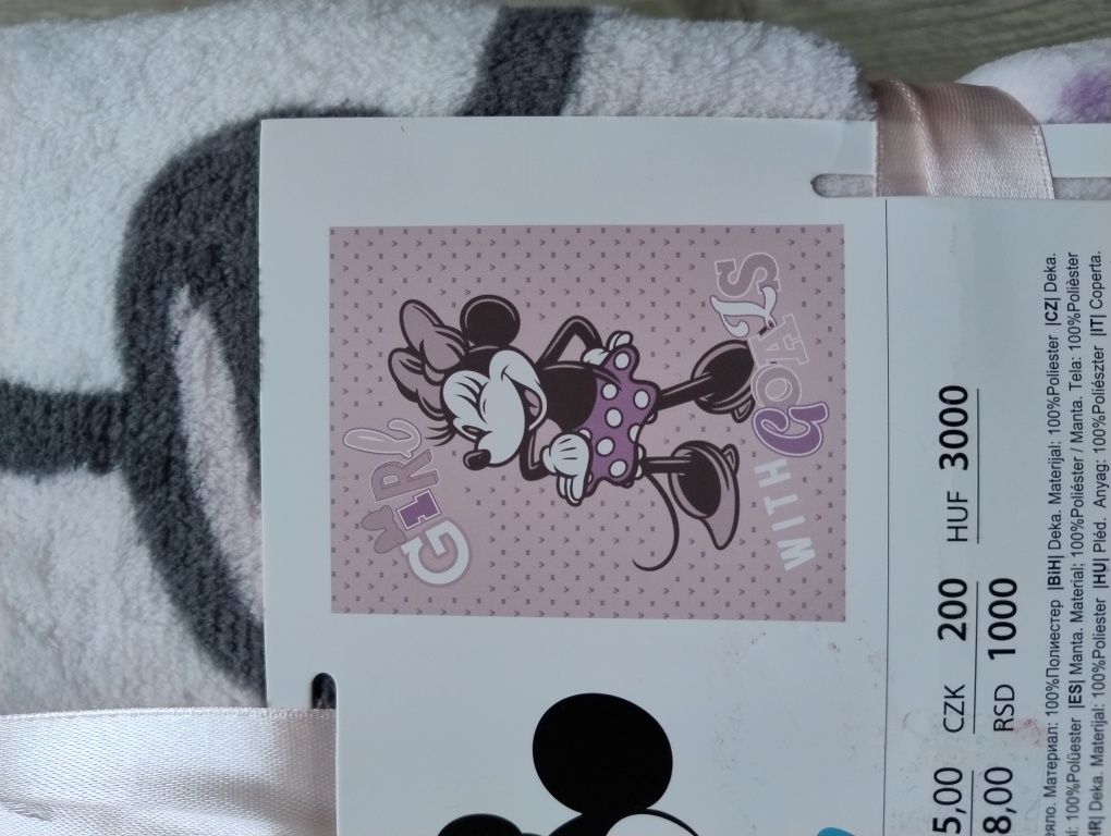 Kocyk myszka Minnie
