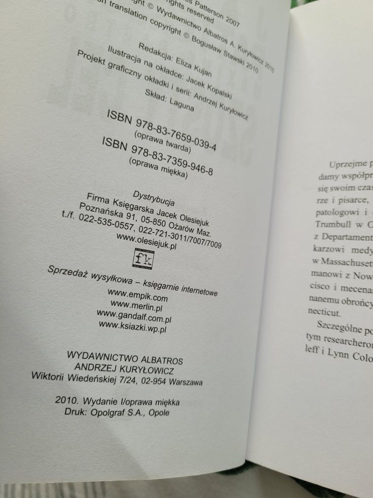 Szósty cel, James Patterson