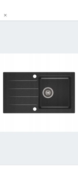 Zlew granitowy czarny Cascatore