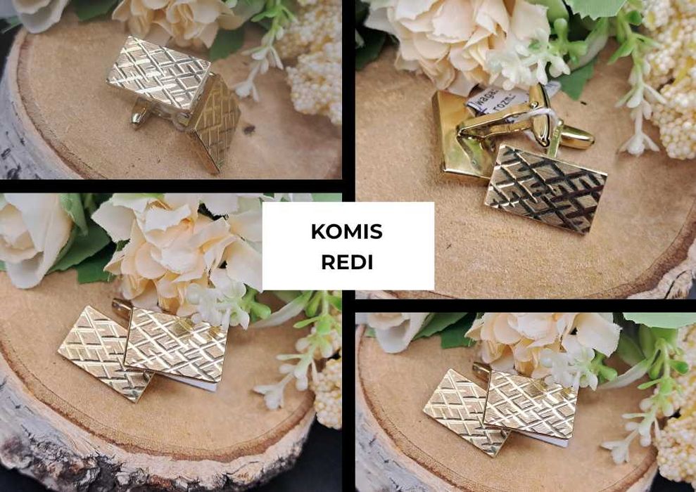 ZŁOTE SPINKI PRÓBA: 333 WAGA: 7,48 GR. Komis Redi