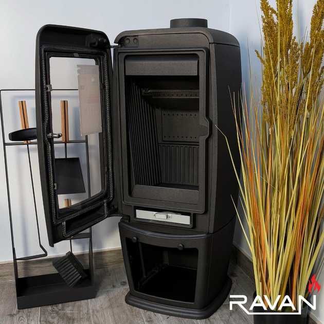 Чавунна піч камін Ravan Incorta 10 кВт на дровах в наявності