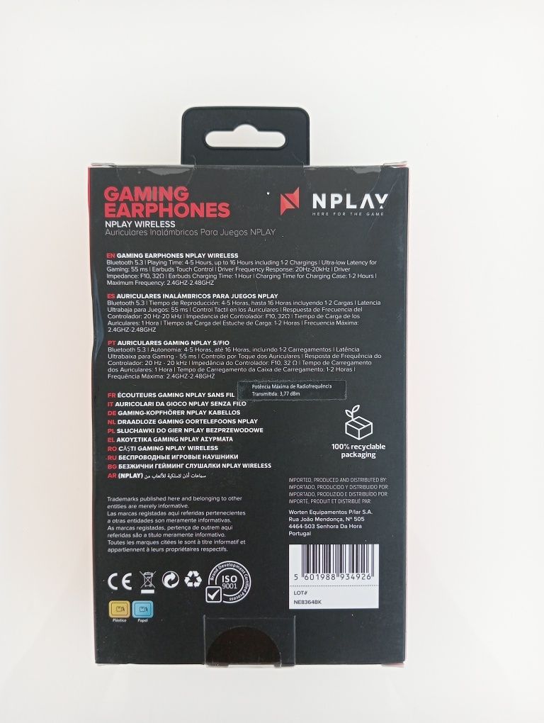 Auriculares Gaming NPLAY s/fio novos
