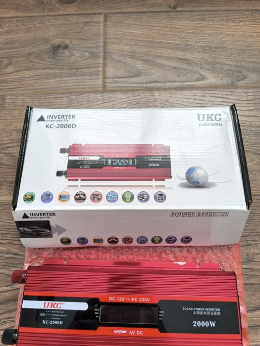 Инвертор 2000w, преобразователь с 12v на 220v