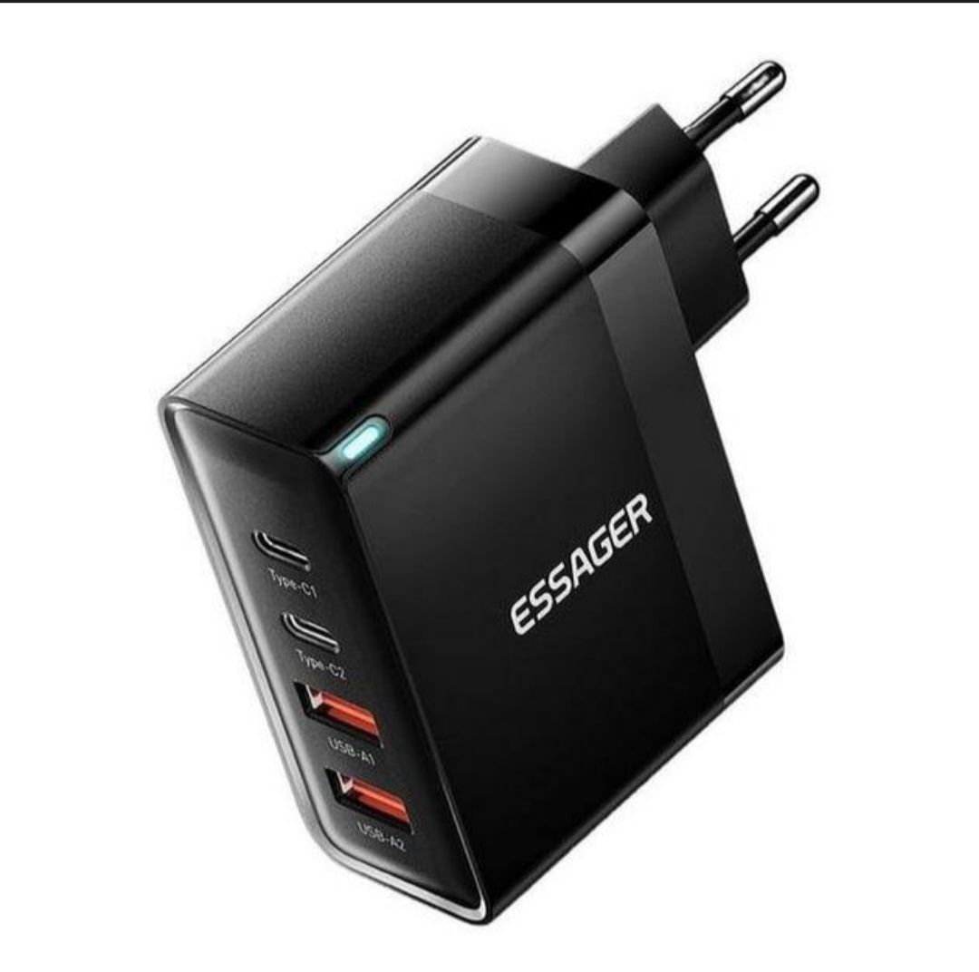 Новий зарядний пристрій 100W Essager GAN швидка зарядка, 4 порти