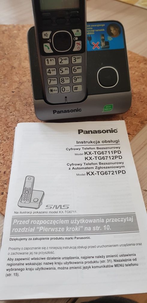 Telefon Panasonic cyfrowy bezsznurowy