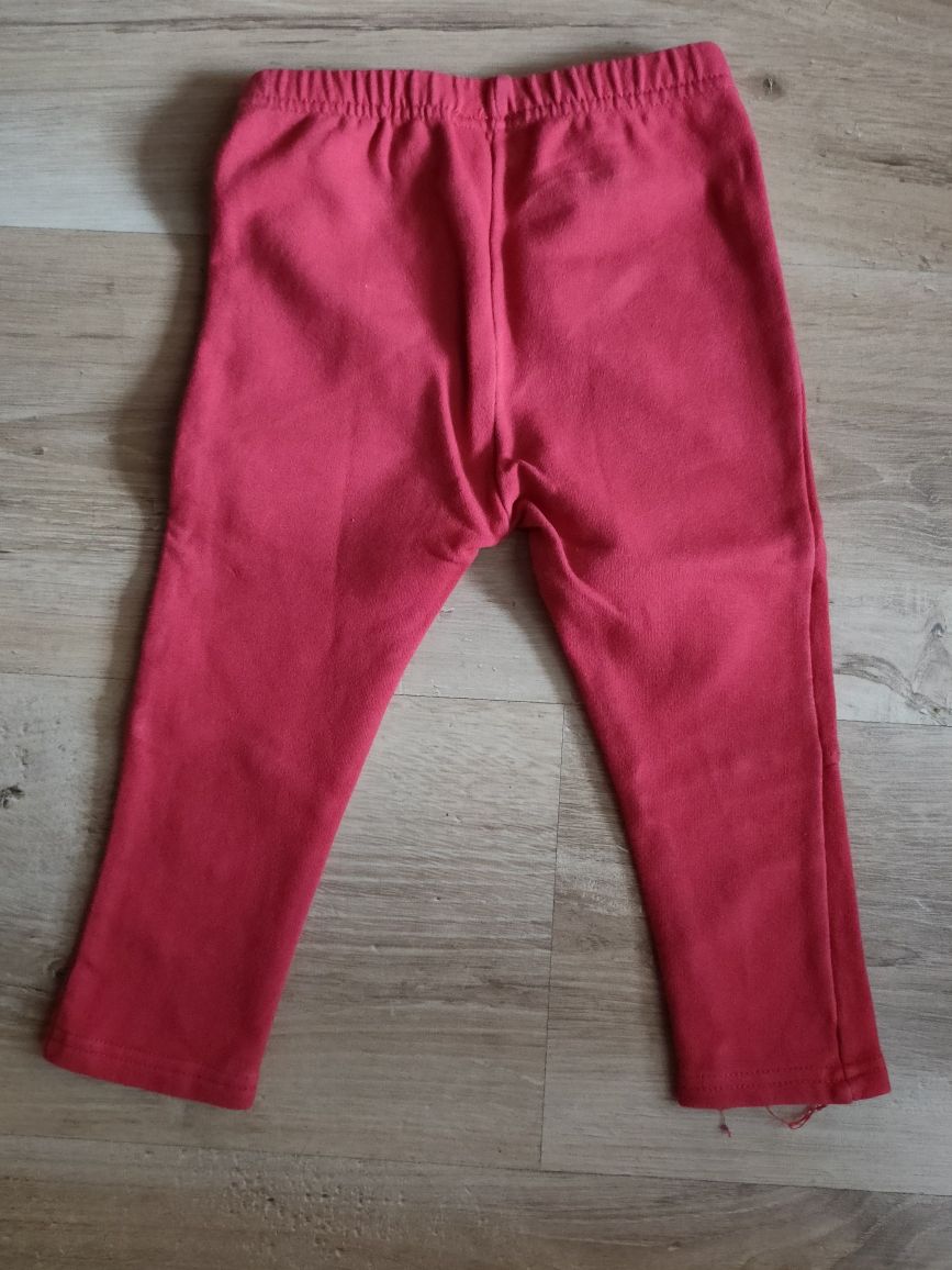Body 86 czerwone święta i spodnie legginsy 80 z Puchatkiem