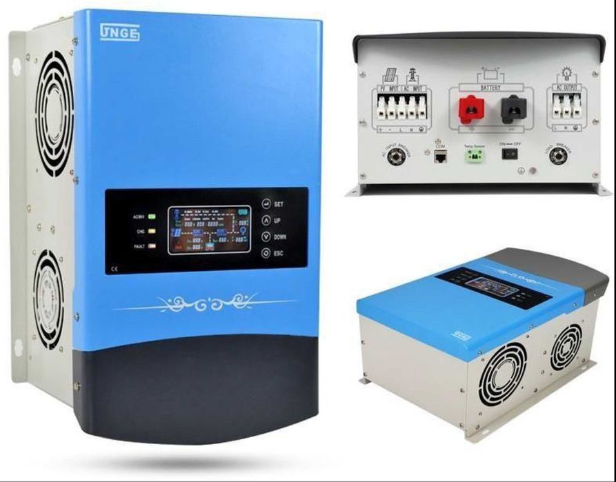 Інвертор low freqeuncy, 1кВт/12В/wifi/батарея 100А/дроти