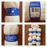 Novelos de lã Azurite em branco